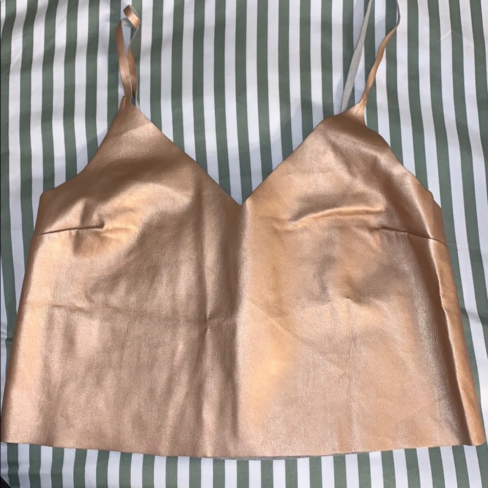 Gold crop top